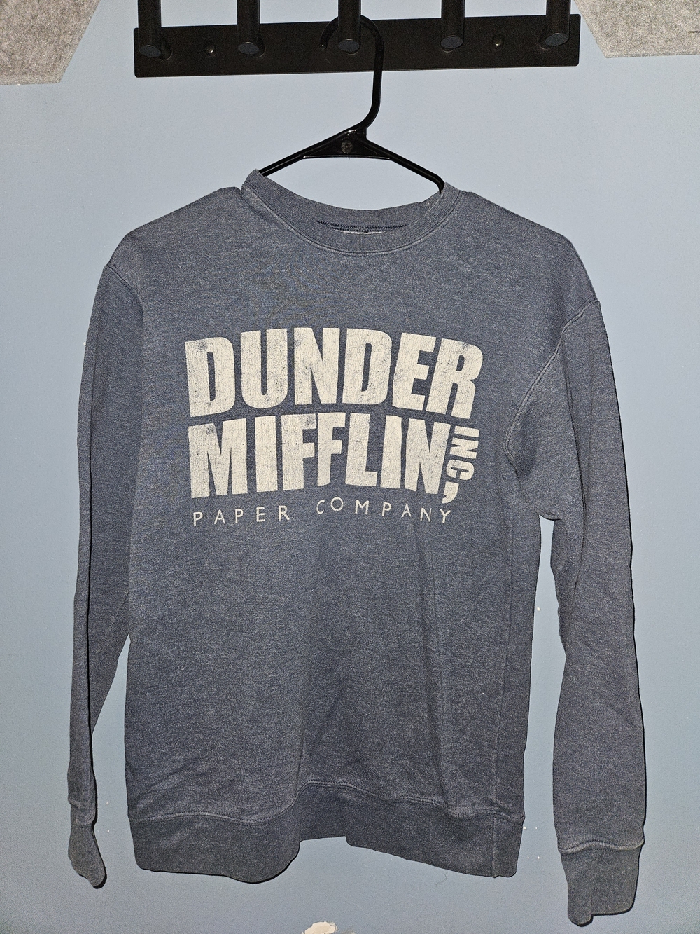 adidas Crewneck Sweatshirt - Heather Blue with White Logo